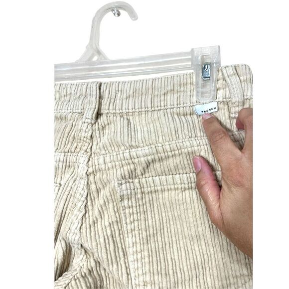Pacsun Tan Corduroy Low Rise Baggy Pants Wide Leg Size 22 - Picture 6 of 9